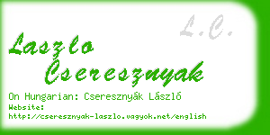 laszlo cseresznyak business card