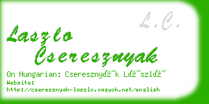 laszlo cseresznyak business card